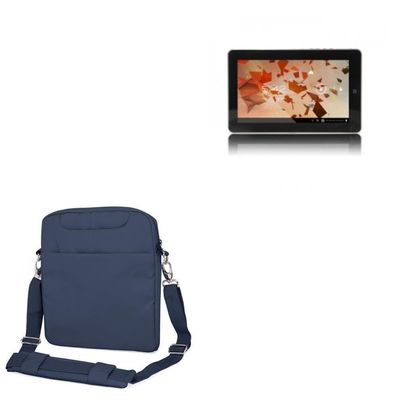 BoxWave Case Compatible with iRulu AL101 - Encompass Urban Bag, Over Shoulder Messenger Straps Handle Bag Pockets - Navy