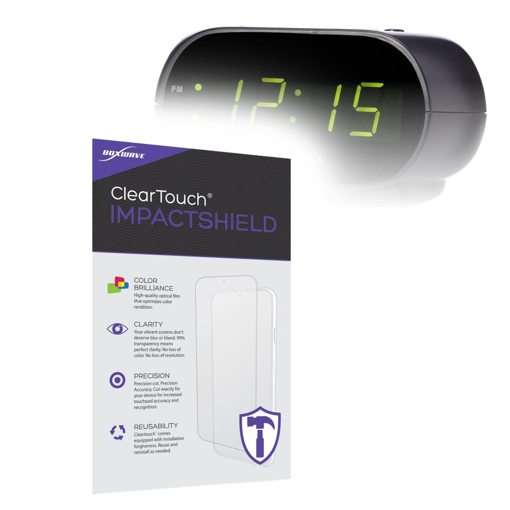 BoxWave Screen Protector Compatible with Amazon Basics TT1001 - ClearTouch ImpactShield (2-Pack), Impenetrable Screen Protector Flexible Film