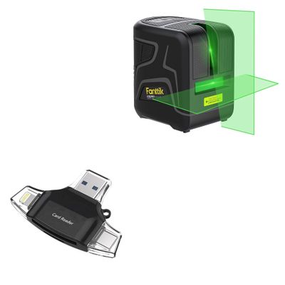BoxWave Smart Gadget Compatible with Fanttik D2 Plus - AllReader SD Card Reader, microSD Card Reader SD Compact USB - Jet Black