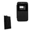 BoxWave Case Compatible with SIMO Solis 5G - Velvet Pouch, Soft Velour Fabric Bag Sleeve with Drawstring - Jet Black view 1