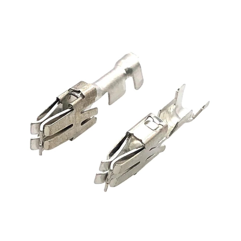 20/50/100 Pcs 6.3MM Series Automotive Car Splices Wire Terminal 926965-1 Non-Insulated Female Crimp Terminals DJ6218B-E6.3B(20 Pcs)