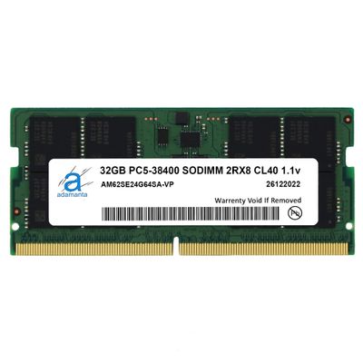 Adamanta 32GB (1x32GB) Compatible with MSI CreatorPro Z17 A12U, A12UKST, A12UMST Mobile Workstation Laptop DDR5 4800MHz PC5-38400 SODIMM 2Rx8 CL40 1.1v 262 Pin Notebook Memory RAM Upgrade