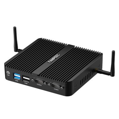 FANPEEC Fanless Mini PC N100 8GB DDR4 128GB MSATA SSD, Industrial PC Win11 Pro/Linux, 4K Triple Display, 2xLAN, 4xUSB, WiFi6 BT5.2, TPM2.0, Power On Auto, Fanless Computer for Business/Home Sever