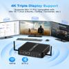 FANPEEC Fanless Mini PC N100 8GB DDR4 128GB MSATA SSD, Industrial PC Win11 Pro/Linux, 4K Triple Display, 2xLAN, 4xUSB, WiFi6 BT5.2, TPM2.0, Power On Auto, Fanless Computer for Business/Home Sever view 3
