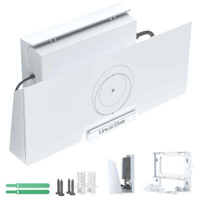 YaCeSyn for Starlink Gen 3 Router Mount, 2 in 1 Wall Holder for Starlink V3 Mesh Router and Power Supply Mounting Kit, Star Link Internet Kit Satellite, Signal Integrity Space Saving Desk Bracket