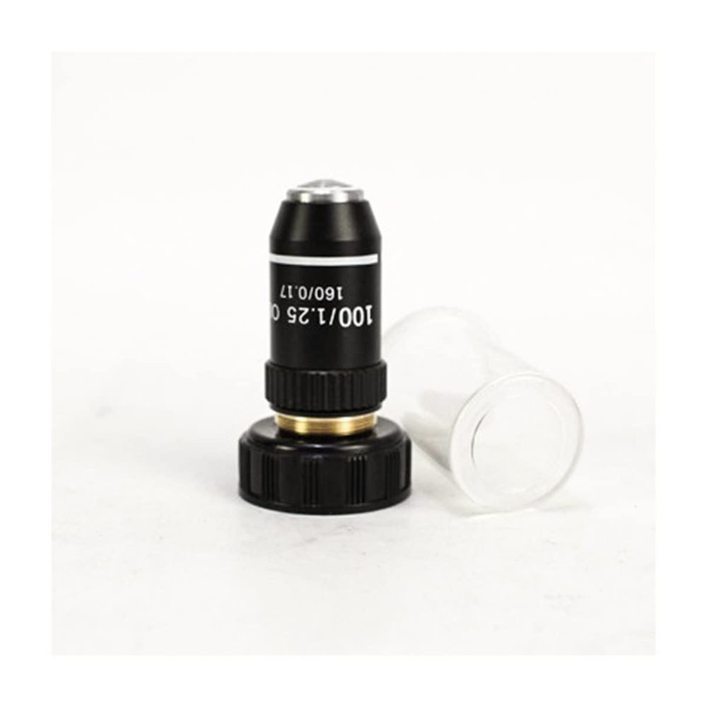 Microscope Observation 195 Black Achromatic Objective 4X 10X 20X 40X 60X 100X RMS 20.2mm Objective Parts(100X)