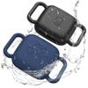Dog Collar Holder for Tile Mate 2024, 2 Pack Waterproof Silicone Case for cat pet Necklace Dropper, Scratch Resistant Dustproof Cover for Tile Tracker,Black/Blue view 1