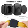 Dog Collar Holder for Tile Mate 2024, 2 Pack Waterproof Silicone Case for cat pet Necklace Dropper, Scratch Resistant Dustproof Cover for Tile Tracker,Black/Blue view 2