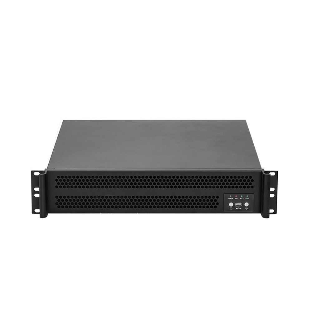 Boartechs 2U 490MM Depth Rack Mount Server Industrail Control Case Support 2U Standard PSU and ATX Power Supply 12"*10.5" M/B(with 300W PSU)