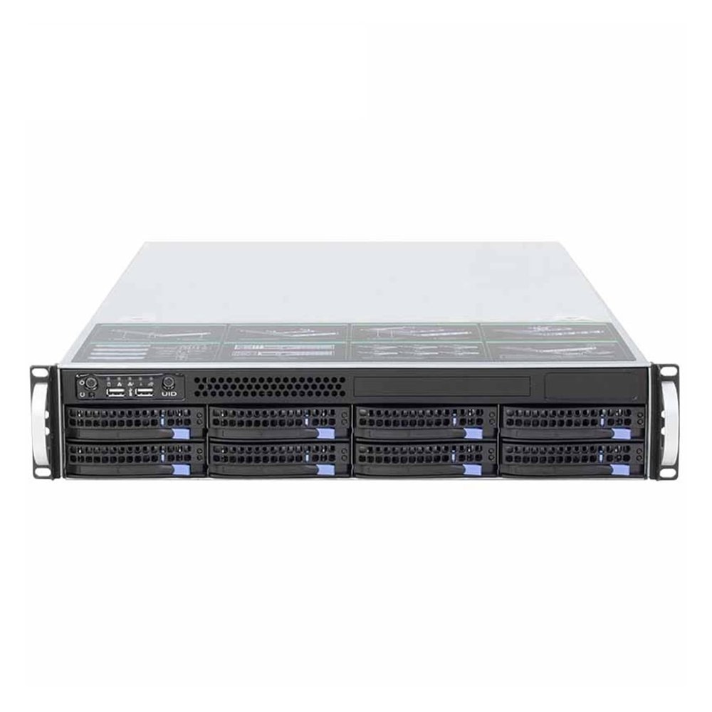 Boartechs 2U 56CM Depth 560MM Length 8 HDD Hot 19inch 8 Bays Rackmount Hotswap Server Case with 6GB/12GB/s HDD Backplane