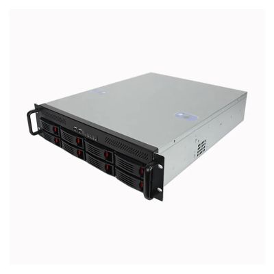 Boartechs Server Chassis 8 HDD Plate Hot Depth 55CM Design Steel 19Inch Rack 2U550MM Compatible with 2U 1U Power Supply Computer