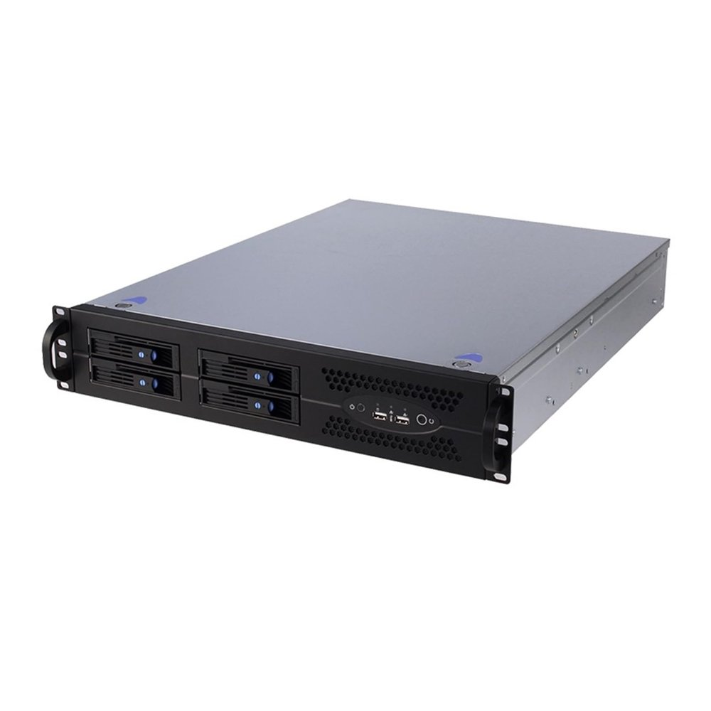 Boartechs 19inch 2U 4Bays Rack-Mount Server case L=570mm Depth Support ATX Motherboard for IPFS NAS Cloud Date Storage(with 600W 2U PSU)