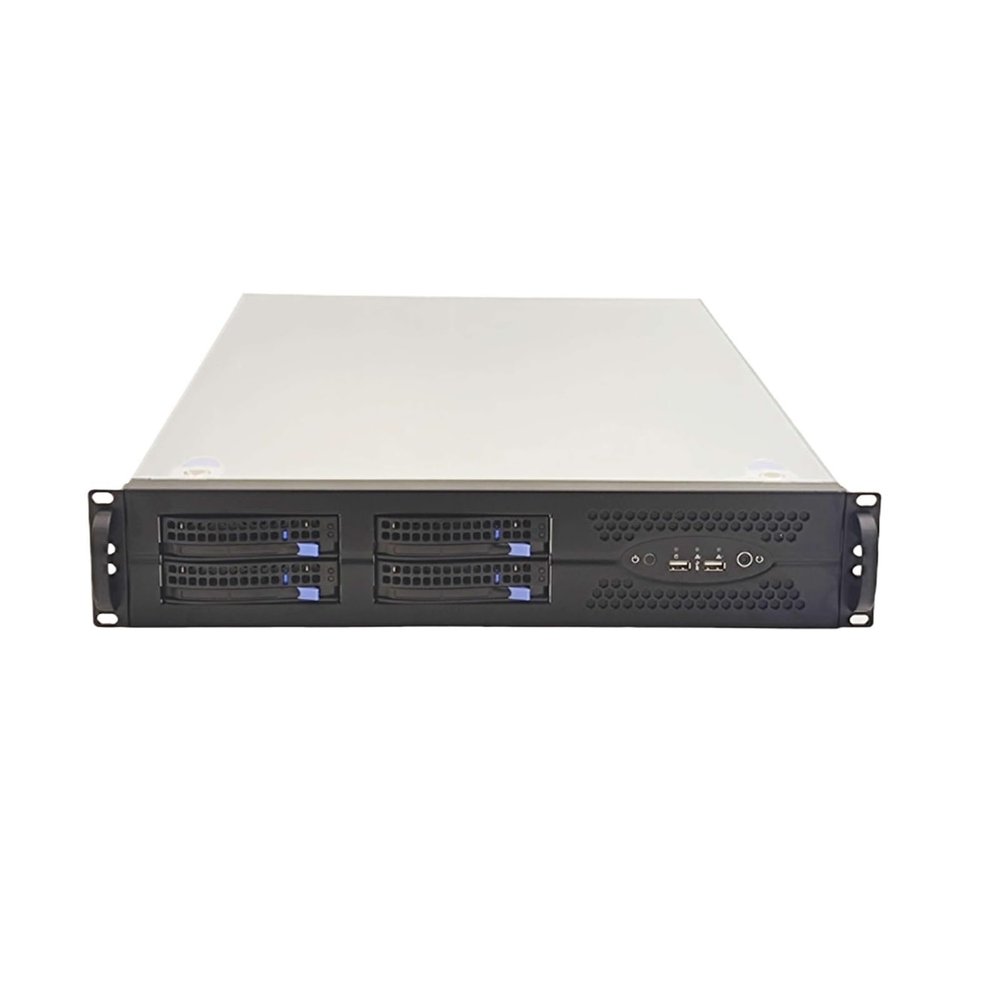 Boartechs 2U 570MM Depth NAS Hotswap Storage Rackmout Server Chassis with 4Bays Screw-Free HDD Trays and Sata Backplane(Case)