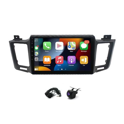 10" Car Stereo Radio for Toyota for RAV4 2013-2018, Android 13 Car Stereo Radio w/CarPlay &Android Auto Radio, Support WiFi GPS Bluetooth AHD Backup Camera Mic,SWC/AV in/FM/AM Radio Receiver - 4+64G