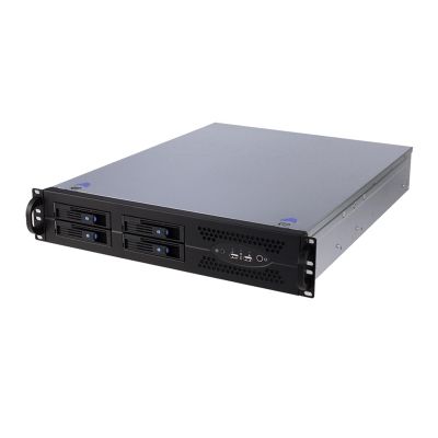 Boartechs 19inch 2U 4Bays Rack-Mount Server case L=570mm Depth Support ATX Motherboard for IPFS NAS Cloud Date Storage(Empty case)