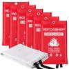 Mondoshop Fire Blanket Emergency for Home and Kitchen 6pack Fire Blankets Fire Resistant Blanket for Camping, Grill, Car, Office, Warehouse, School, Picnic, Garages, Workshops view 1