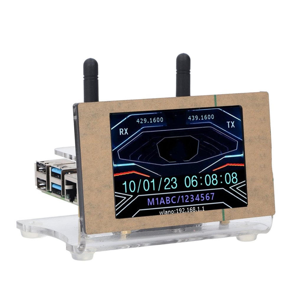 MMDVM Hotspot Board Digital Voice Modem with 3.5 Inch Screen WLAN Ethernet Port Support Single Duplex Interconnection