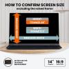 GUDTEKE HD Laptop Privacy Screen 14 inch, Upgraded Laptop Privacy Screen for 16:9 Widescreen Removable Anti Glare Cover and Blue Light UV-Blocking Filter view 4
