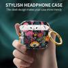 Cute Case Cover Compatible with AirPods 4th Generation 2024, Shockproof for Women & Girls with Cute Golden Round Buckle Protective, Anti-Drop Design(Cute Boho Mushroom) view 2