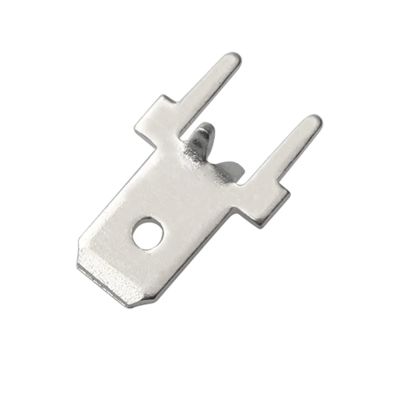 50pcs/100pcs PCB Welding Sheet 4.8 Lug Straight Insert Solder Terminals 4.8mm Copper Male Crimp PCB Block Board Terminals(Thickness 0.8MM,Quantity 50pcs)