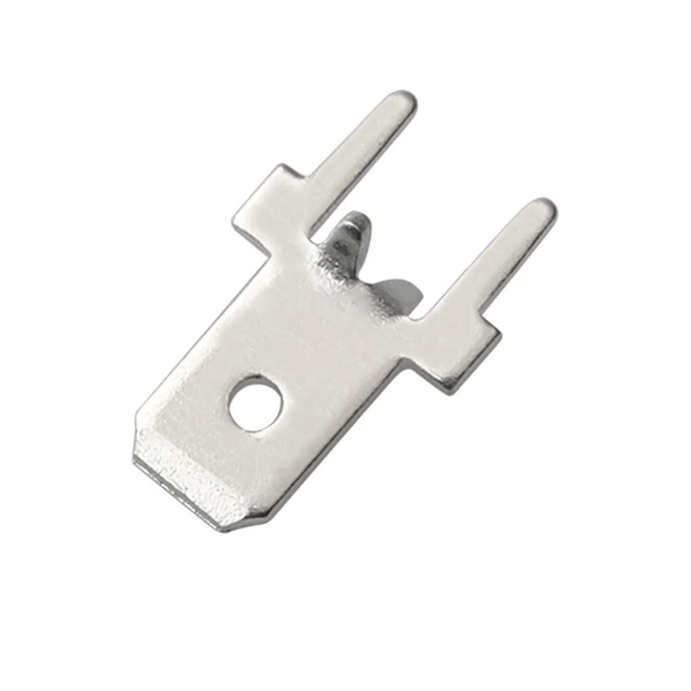 50pcs/100pcs PCB Welding Sheet 4.8 Lug Straight Insert Solder Terminals 4.8mm Copper Male Crimp PCB Block Board Terminals(Thickness 0.8MM,Quantity 50pcs)