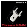 50pcs/100pcs PCB Welding Sheet 4.8 Lug Straight Insert Solder Terminals 4.8mm Copper Male Crimp PCB Block Board Terminals(Thickness 0.8MM,Quantity 50pcs) view 2