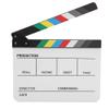 Professional Movie Directors Clapboard, Acrylic Film Directors Clapboard TV Movie Action Board Film Cut Prop Acrylic Director Scene Clapperboard Slate with Pen (Color whiteboard view 1