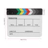 Professional Movie Directors Clapboard, Acrylic Film Directors Clapboard TV Movie Action Board Film Cut Prop Acrylic Director Scene Clapperboard Slate with Pen (Color whiteboard view 3