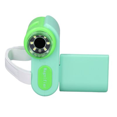 GEERYZHE Kids Microscope, Microscope Handheld Digital Microscope ABS with 2 Inch Color Display Screen for Education (Green)