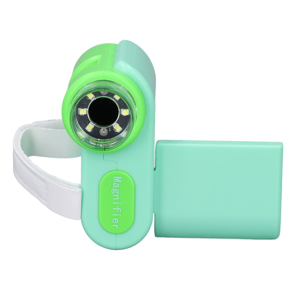 GEERYZHE Kids Microscope, Microscope Handheld Digital Microscope ABS with 2 Inch Color Display Screen for Education (Green)