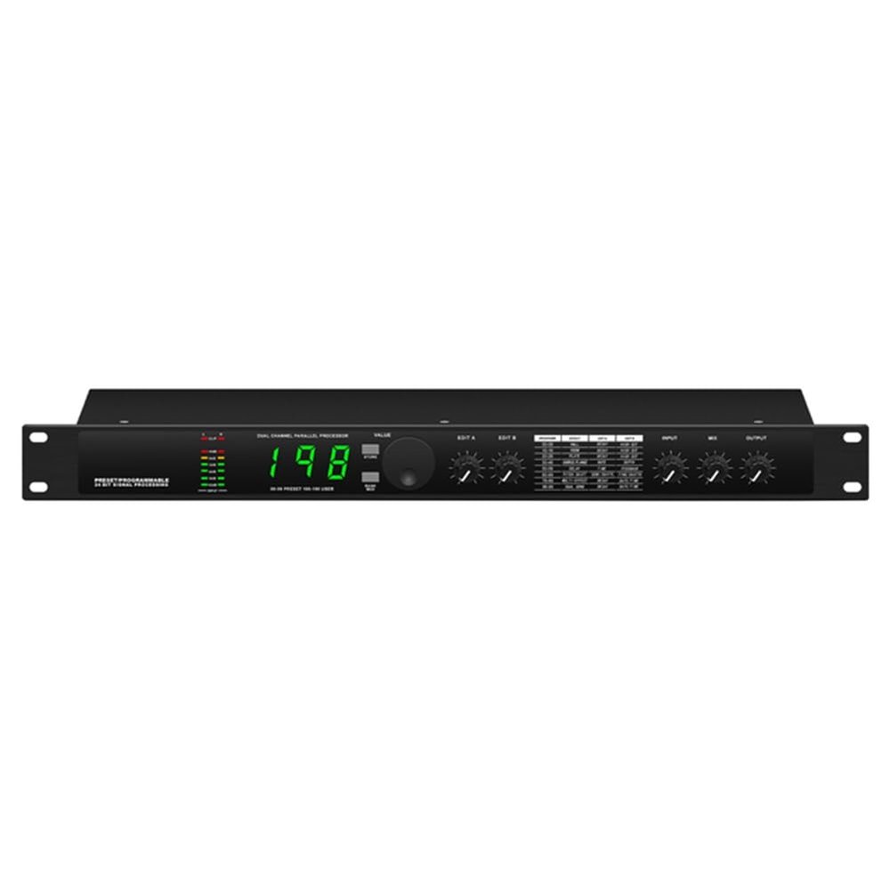 Ruitutedianzi Professional Digital Reverberation Multi Effect Processor Audio Processor Equalizer Easy Install Easy to Use US Plug