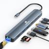 Laptop USB C Hub, 8-in-1 Docking Station, 1000Mbps Ethernet, HDMI 4K60Hz, 2 USB 3.0 + 2 USB-C Ports Adapter, PD 100W MAX Charging(Data), SD/TF Card Reader for MacBook Pro/Dell XPS/HP/Lenovo etc view 1