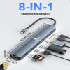 Laptop USB C Hub, 8-in-1 Docking Station, 1000Mbps Ethernet, HDMI 4K60Hz, 2 USB 3.0 + 2 USB-C Ports Adapter, PD 100W MAX Charging(Data), SD/TF Card Reader for MacBook Pro/Dell XPS/HP/Lenovo etc view 2