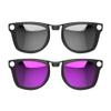 HiBloks 2Pcs Polarized Clip for Ray-Ban Meta Wayfarer & Gen 2 (RW4006/RW4012 Regular 50-22), Discoloration Clip for Meta Wayfarer Gen 2 Accessories Protect Your Eyes, Cool & Fashion (Silver, Purple) view 1