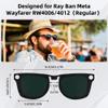 HiBloks 2Pcs Polarized Clip for Ray-Ban Meta Wayfarer & Gen 2 (RW4006/RW4012 Regular 50-22), Discoloration Clip for Meta Wayfarer Gen 2 Accessories Protect Your Eyes, Cool & Fashion (Silver, Purple) view 3