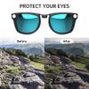 HiBloks 2Pcs Polarized Clip for Ray-Ban Meta Wayfarer & Gen 2 (RW4006/RW4012 Regular 50-22), Discoloration Clip for Meta Wayfarer Gen 2 Accessories Protect Your Eyes, Cool & Fashion (Silver, Purple) view 4