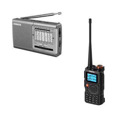 XHDATA D219 Radio(Gray) and XHDATA E-100 walkie Talkie