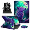 ACWDMKH for iPad Pro 13 Inch Case 2024 (M4),360 Degree Rotating Swivel PU Leather Stand Flip Folio Cover with Auto Wake/Sleep Case for iPad Pro 13 Inch 2024,Glitter Wolf Moon view 1