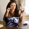 ACWDMKH for iPad Pro 13 Inch Case 2024 (M4),360 Degree Rotating Swivel PU Leather Stand Flip Folio Cover with Auto Wake/Sleep Case for iPad Pro 13 Inch 2024,Cool Purple Dragon view 3