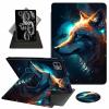 ACWDMKH for iPad Pro 13 Inch Case 2024 (M4),360 Degree Rotating Swivel PU Leather Stand Flip Folio Cover with Auto Wake/Sleep Case for iPad Pro 13 Inch 2024,Blue Glitter Wolf view 1