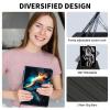ACWDMKH for iPad Pro 13 Inch Case 2024 (M4),360 Degree Rotating Swivel PU Leather Stand Flip Folio Cover with Auto Wake/Sleep Case for iPad Pro 13 Inch 2024,Blue Glitter Wolf view 4