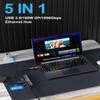 DAGUAIKA USB C Hub, 5-in-1 USB C/A Docking Station, RJ45 10/100/1000 Gbps Ethernet Adapter, Driver Free, 3 USB A 3.0, PD100W Charging for MacBook, iPad Pro, Surface Laptop, Chromebook, etc view 2