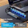 DAGUAIKA USB C Hub, 5-in-1 USB C/A Docking Station, RJ45 10/100/1000 Gbps Ethernet Adapter, Driver Free, 3 USB A 3.0, PD100W Charging for MacBook, iPad Pro, Surface Laptop, Chromebook, etc view 3