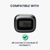 kwmobile Case Compatible with JBL Live Flex 3 / Live Buds 3 / Live Beam 3 - Silicone Headphones Cover with Hand Strap - Black view 2