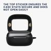 kwmobile Case Compatible with JBL Live Flex 3 / Live Buds 3 / Live Beam 3 - Silicone Headphones Cover with Hand Strap - Black view 4