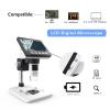 Lab Microscope Accessories Multifunction Digital LCD Desktop Microscope Portable 4.3 Inches Dual Power Supply Mode view 4