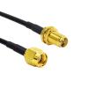 BIK RG174 RP-SMA WiFi Extension Cable Male to Female Feeder Wire Pure Copper for Coaxial Wi-Fi Network Card Router Antenna(0.2M) view 1