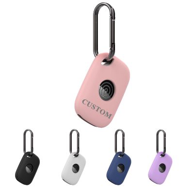 Custom Silicone Case for Tile Life360 Pro 2024 Tracker with Keychain Personalized Name Text Scratch Resistant Cover Holder for Tile Tracker for Pets Cat Dog Collar Keys Bags