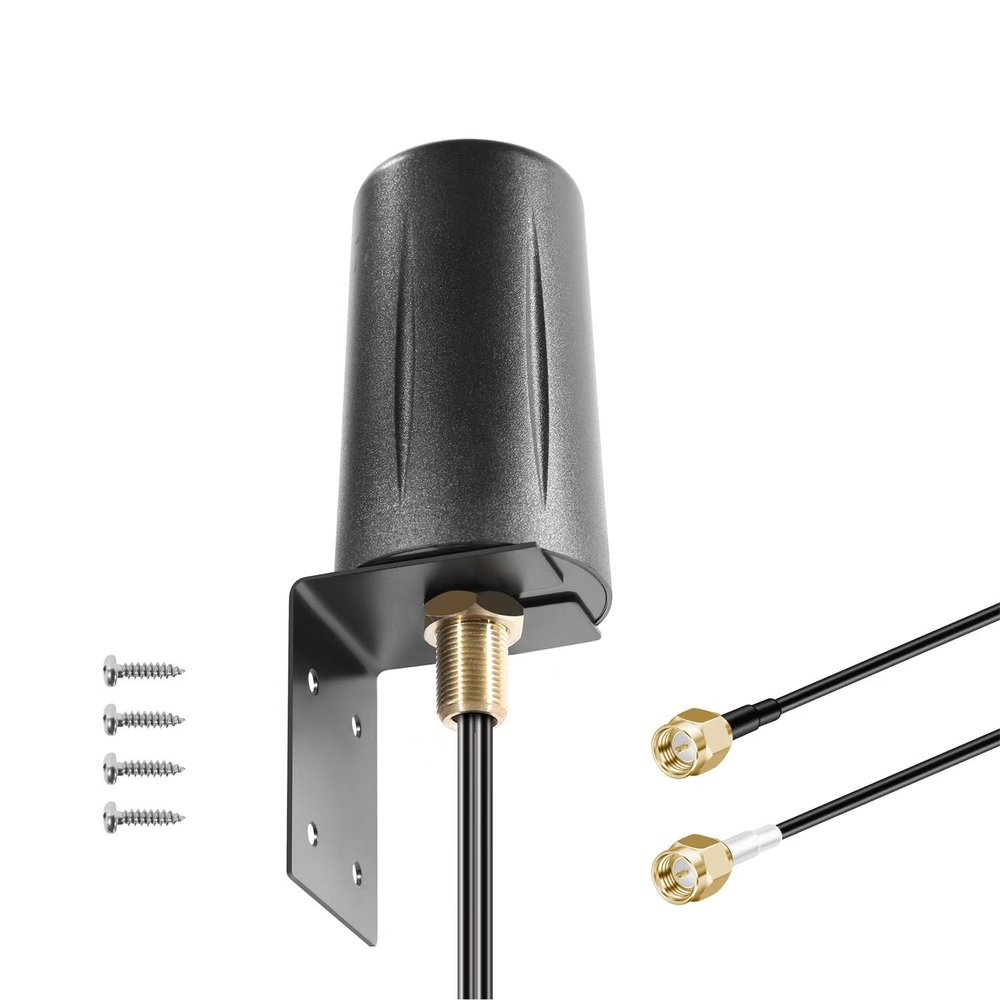 2x2 MIMO Omnidirectional Low Profile 4G LTE 5G External Antenna SMA Male Connector with 10ft Cable for 4G/5G Routers Hotspot Verizon AT&T T-Mobile Home Internet Truck and RV, Slinkdsco