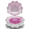 Shell Wave Retro Themed Speaker with 7 Colors Mood Lamp, Stereo Sound Shell Shaped Music Player for Bedroom, Purple view 1
